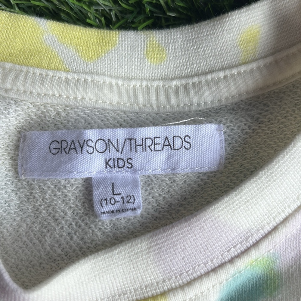 GRAYSON THREADS Kids Oversized Sweatshirt Tee size large (10-12) - Picture 4 of 7